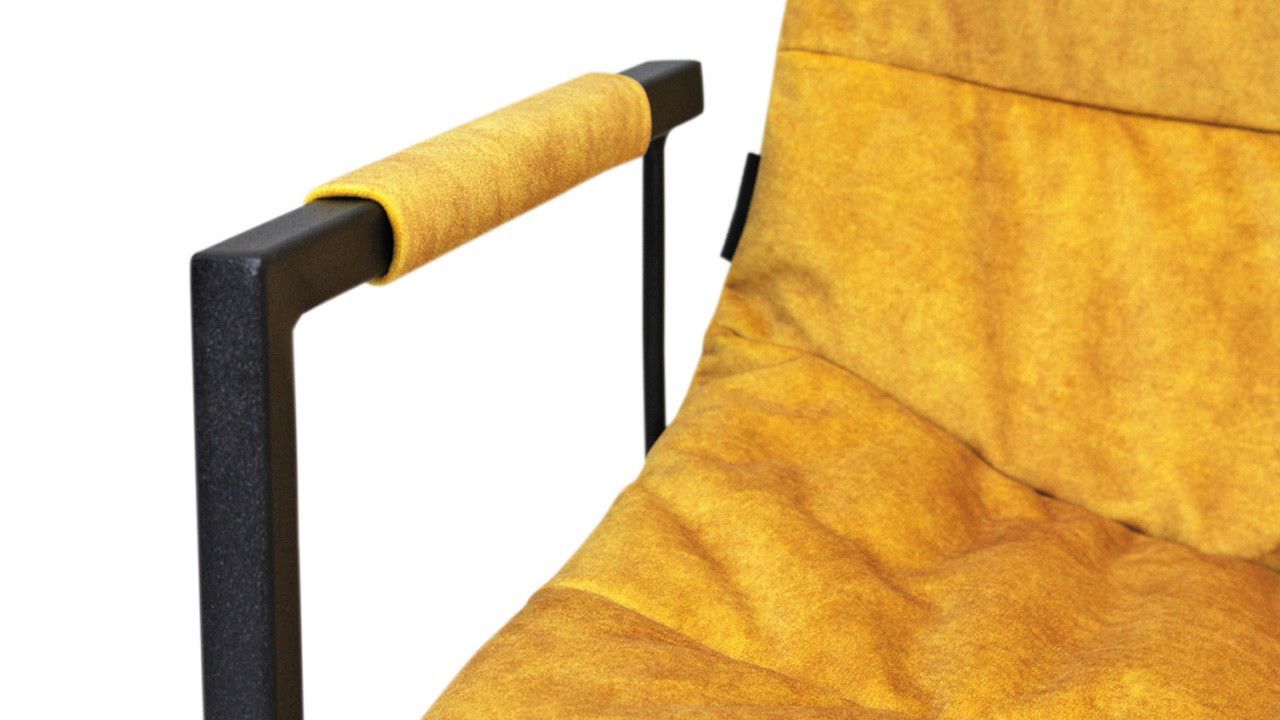 Eetkamer stoel velvet oker Knus B51 x D65 x H87 cm