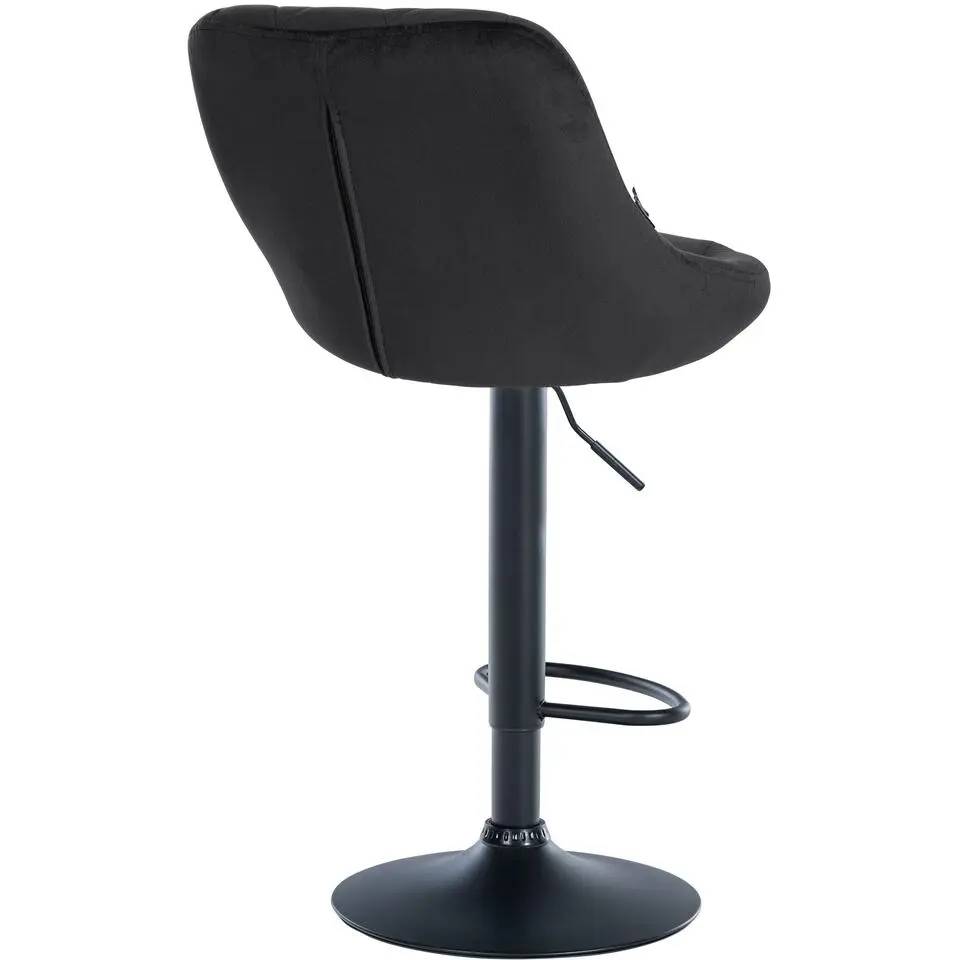 CLP Barkruk Lazio zwart Frame - Stof - zwart