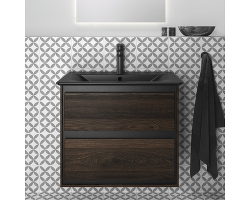 Ideal Standard Connect Air wastafelmeubel, BxHxD 60 x 51,7 cm x 44 cm, frontkleur: walnootzwart hoogglans, R0473NE