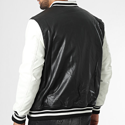 Veste Teddy Noir Blanc