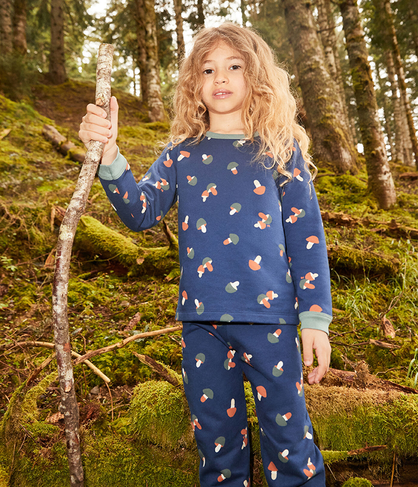 Pyjama champignon petite fille/petit garçon en molleton