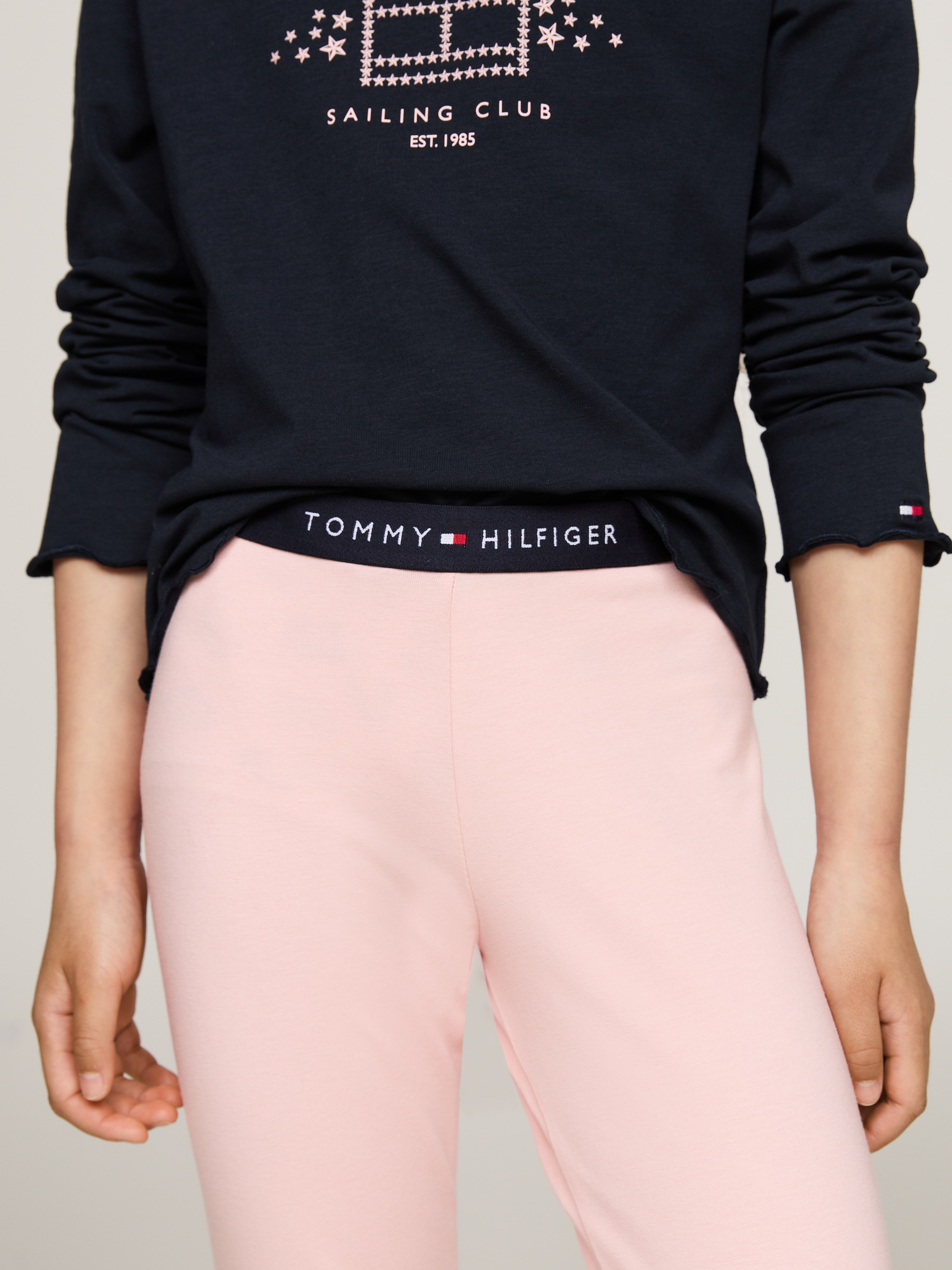 Tommy Hilfiger Underwear Pyjama »LS PJ LEGGING SET« Set, 2 Stk. tlg., mit Babylock-Saum