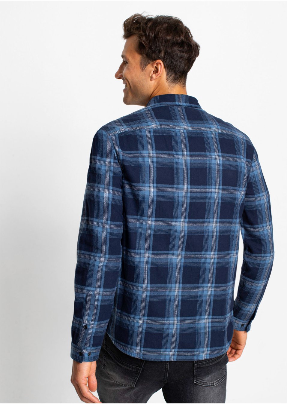 Chemise manches longues en flanelle, Slim Fit
