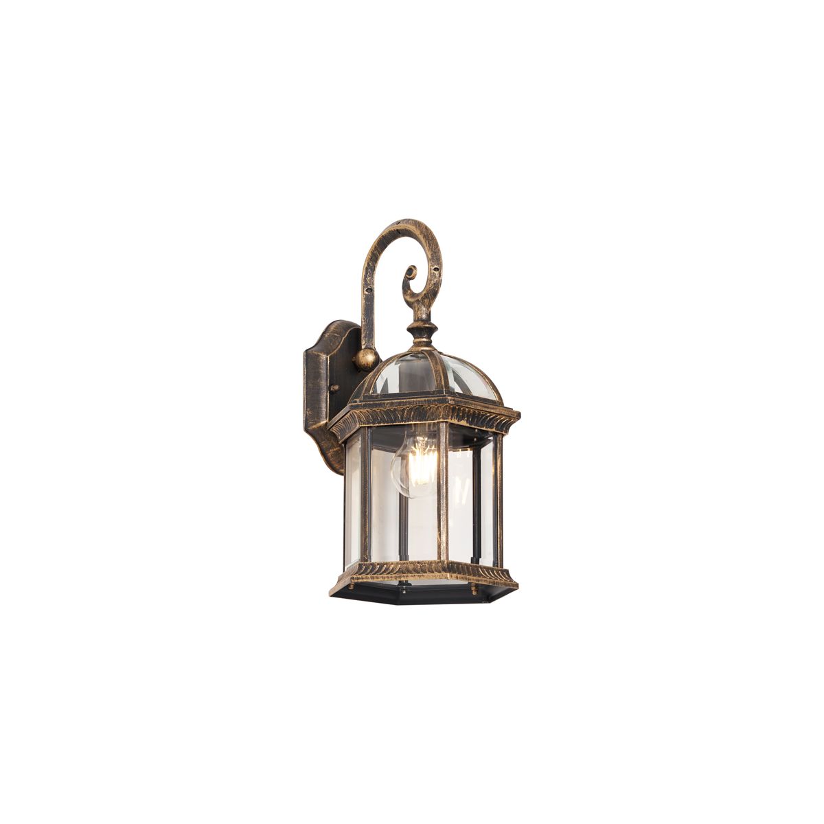 Klassieke buiten wandlamp antiek goud IP44 - Glasgow