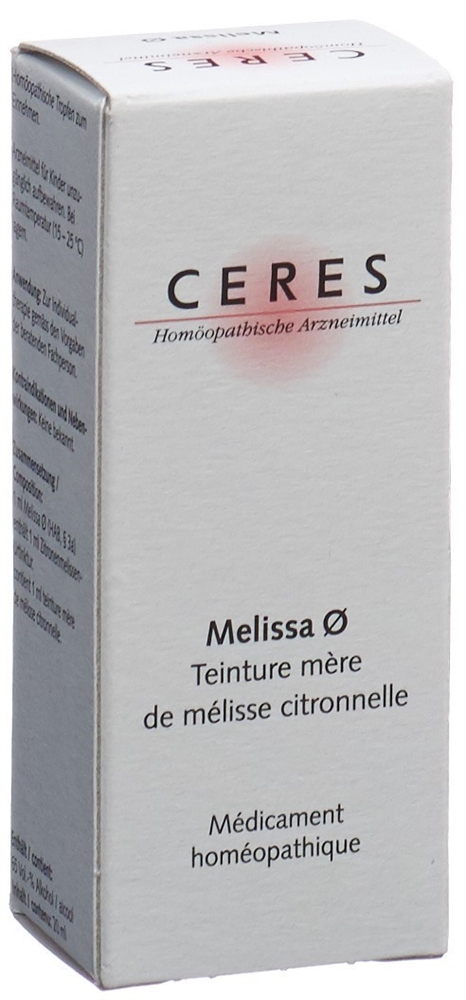 CERES Melissa officinalis<br>20 ml, Flasche, Urtinktur