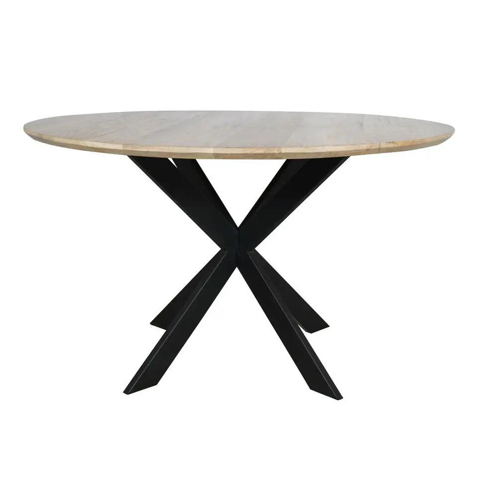 Eettafel Naturel Hout - 130x130x76cm - Ferris