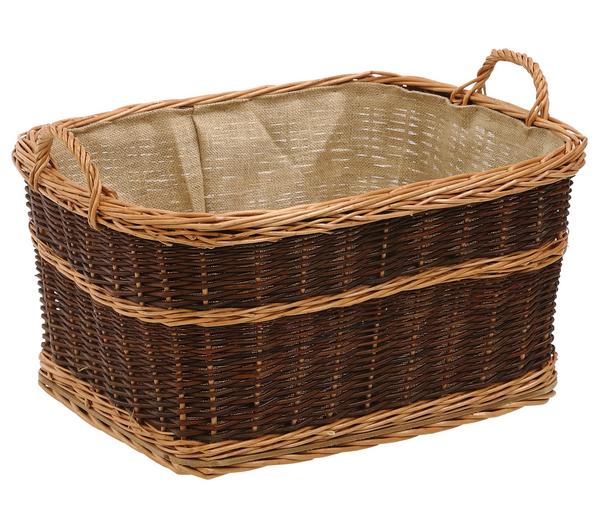Dehner Weiden-Kaminkorb mit Jute