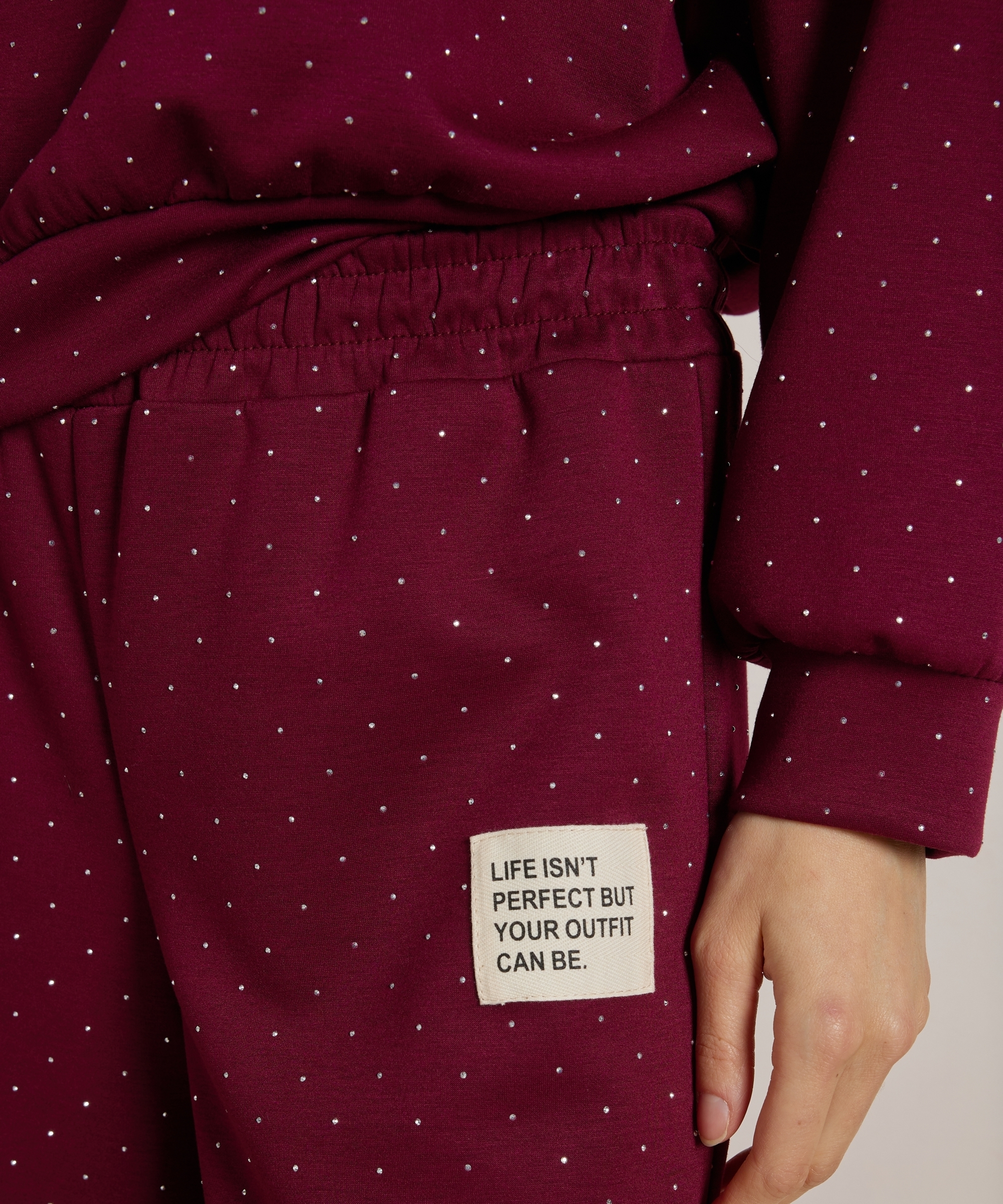 wide fit broek label glitters