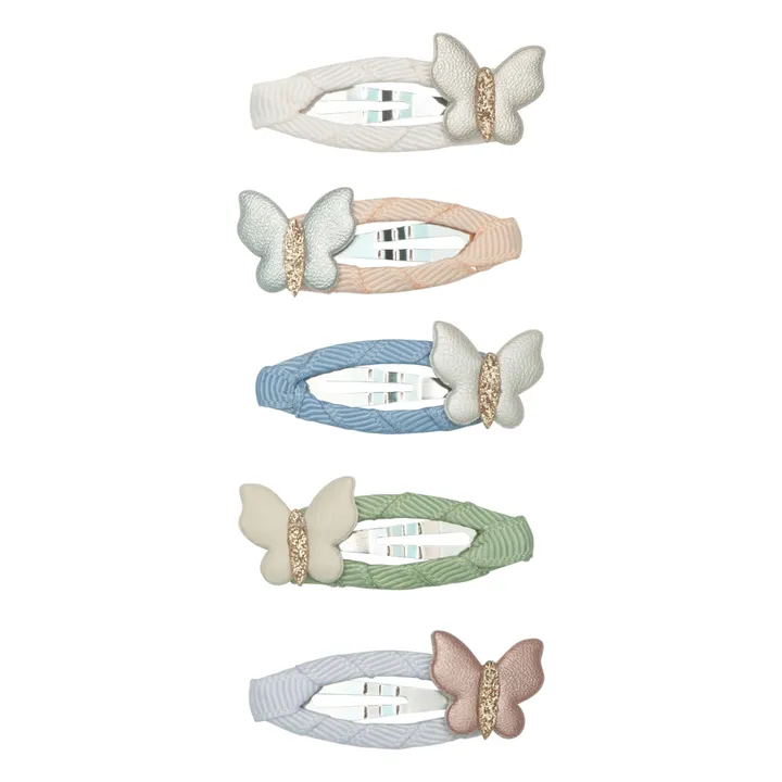 Mimi & Lula Lot 5 Mini Barrettes Butterfly | Crème