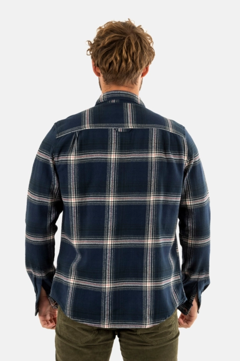 Chemise superdry vintage check b4m boseman check navy