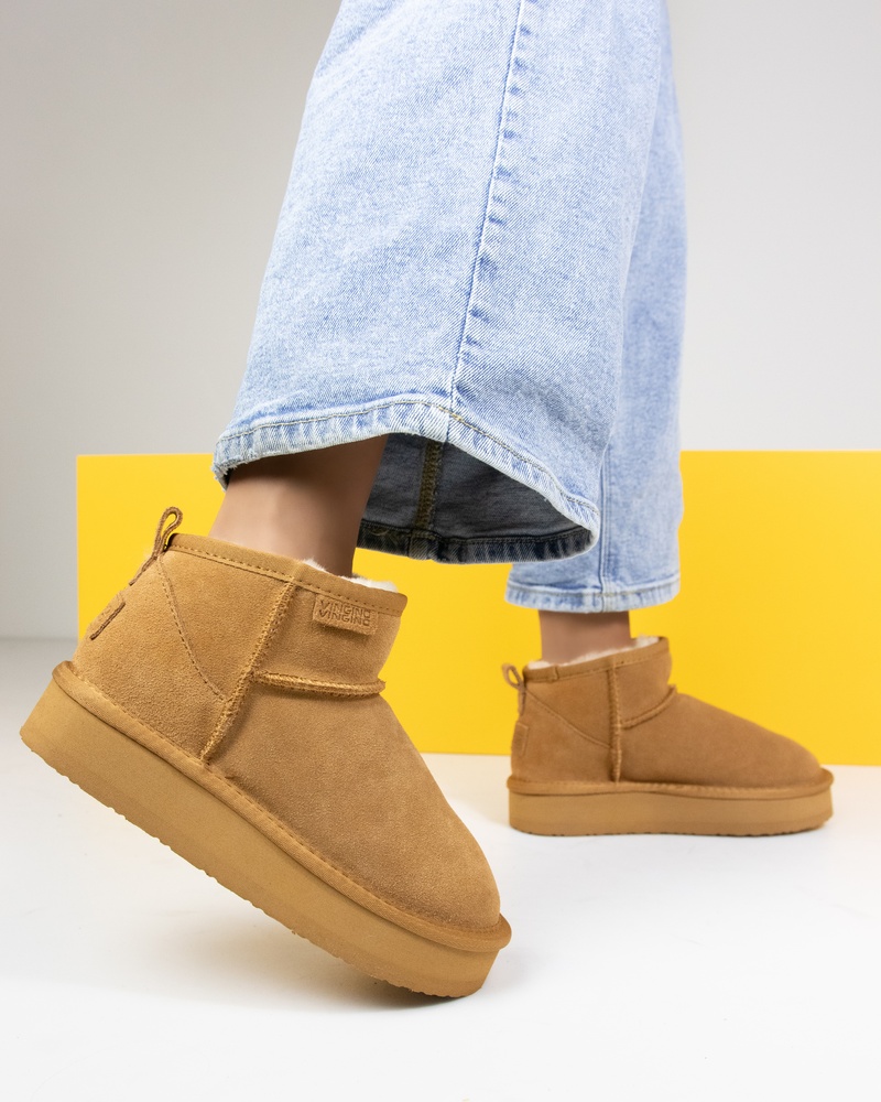 Vingino Sofia Low Gevoerde boots  - cognac