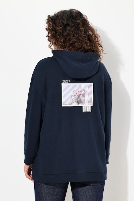 Hoodie, Schriftmotiv, Oversized, Kapuze, Langarm