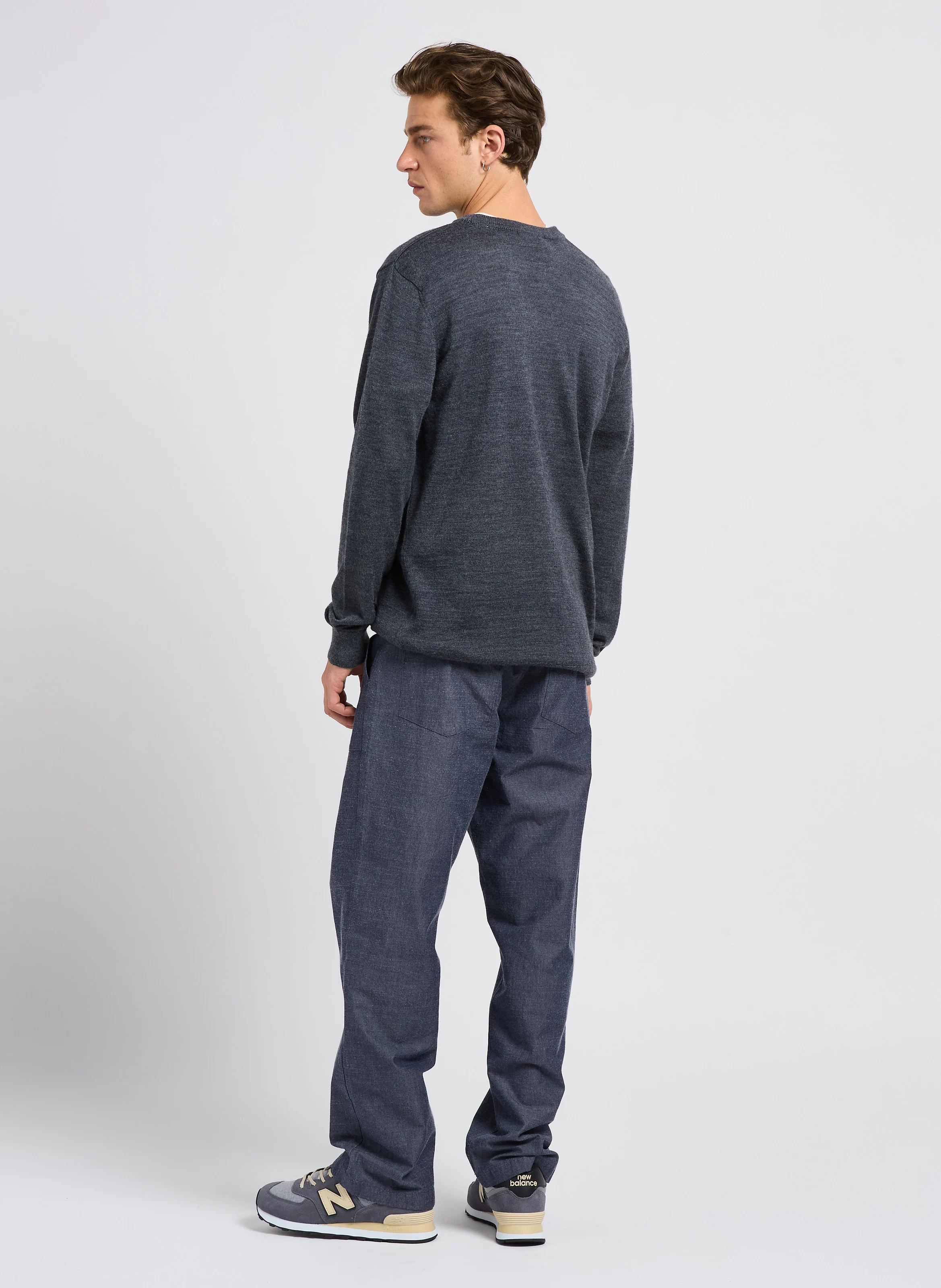 KARL - Pull col rond en laine | Argent