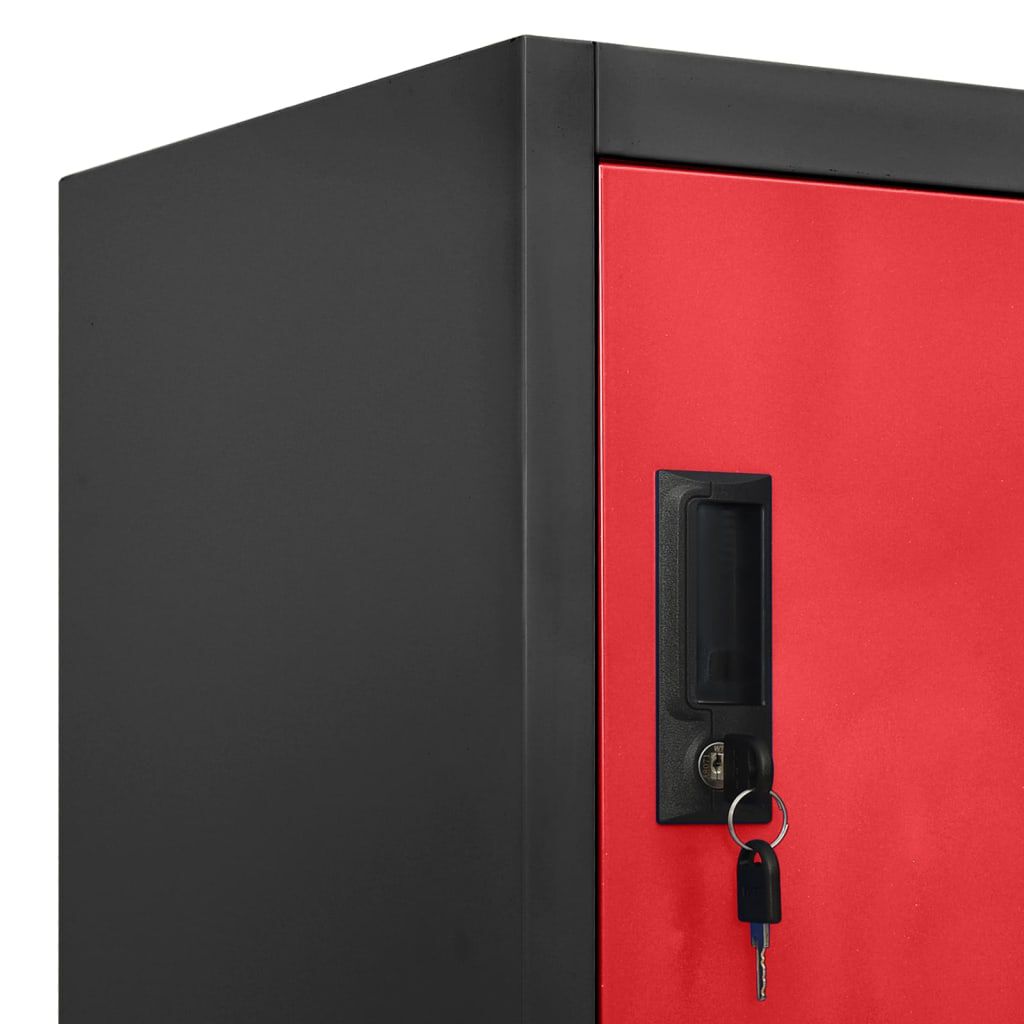 vidaXL Afsluitbare kast antracietrood 90x45x180 cm