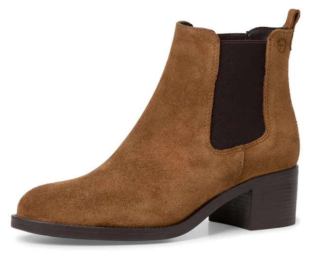 Tamaris Chelseaboots  , Blockabsatz, Stiefelette, Businessschuh in schmaler Form