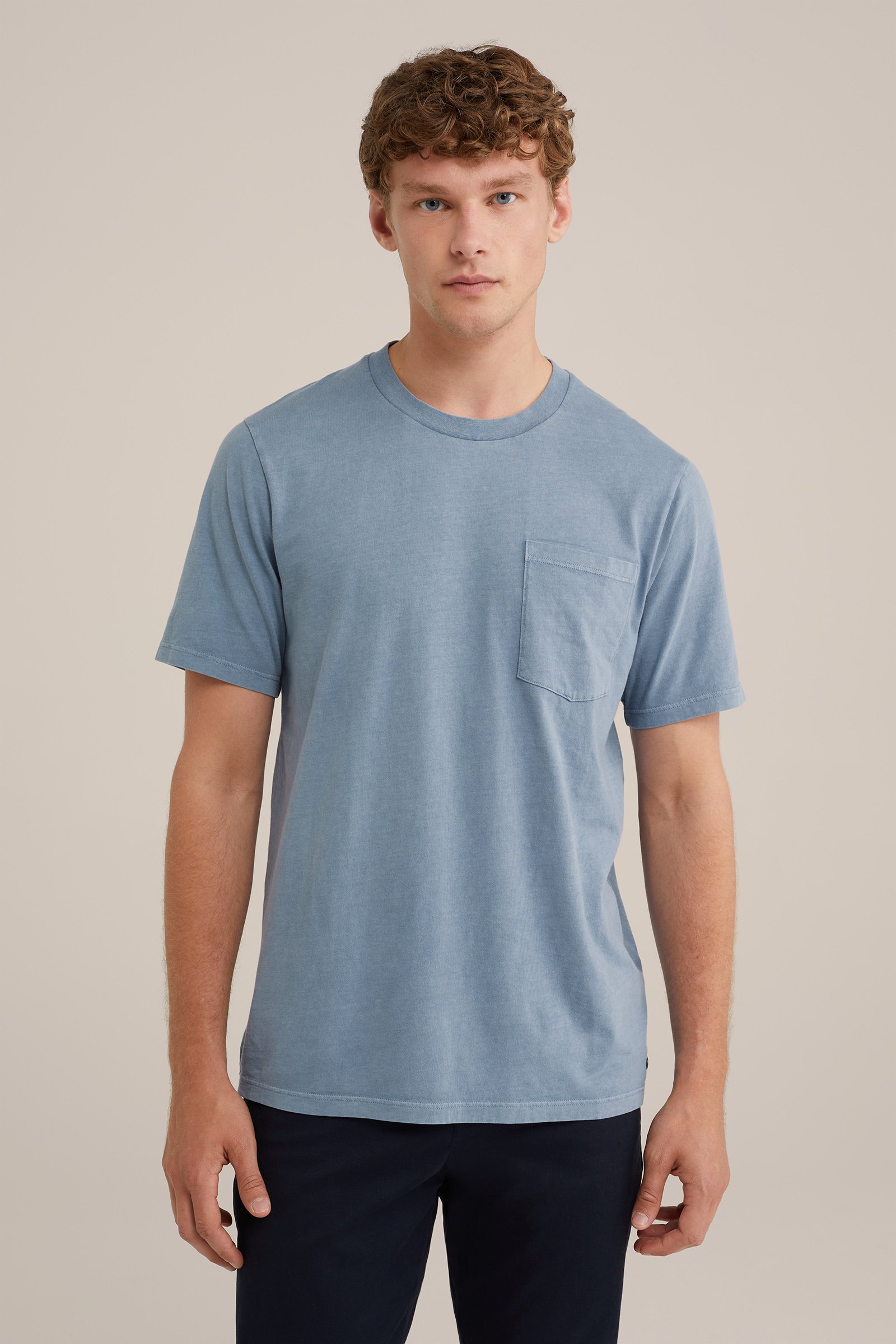 vintagelook T-shirt WE Fashion Grijsblauw