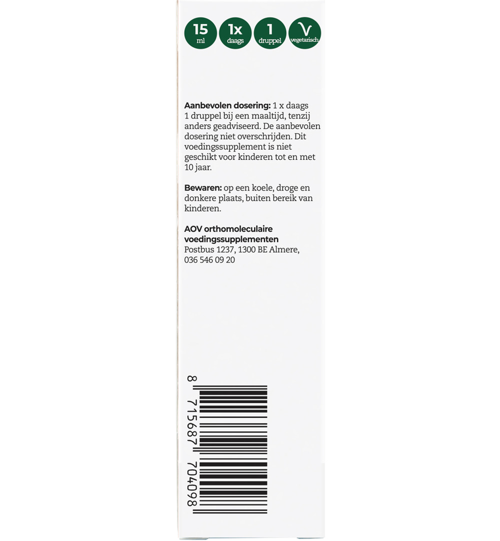 AOV 409 Vitamine D3 druppels (15 ml)
