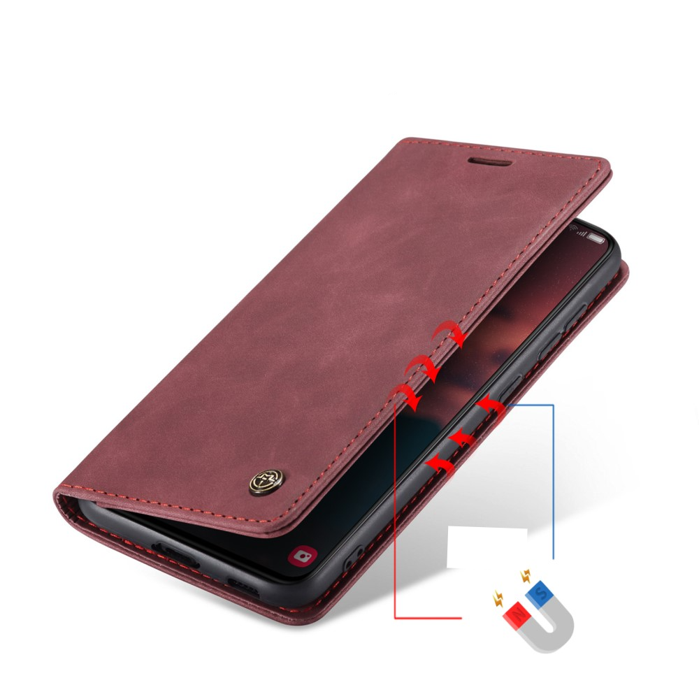 Samsung Galaxy S23 5G Leder Tasche Flip Wallet Etui mit Kartenfächern - Rot