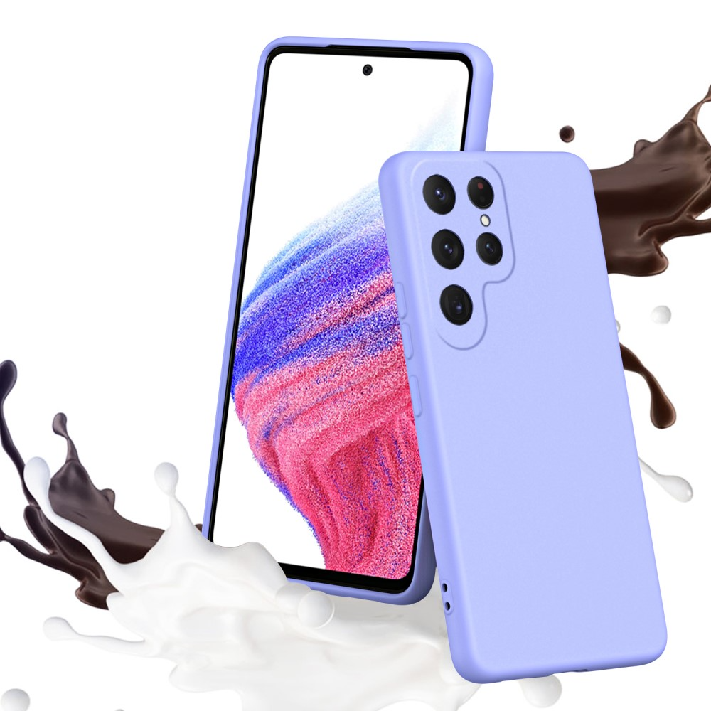 Samsung Galaxy S24 Ultra Gummi Case Schutzhülle mit Kameraschutz - Lila