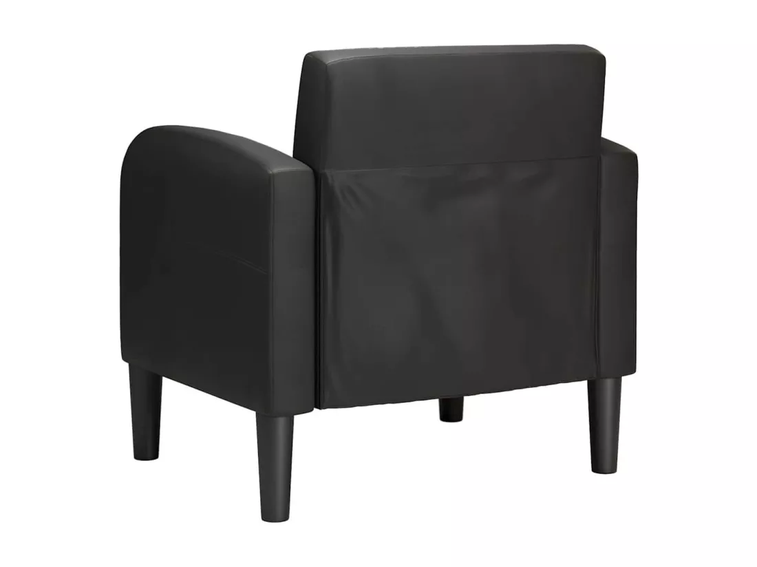 Chaise de canapé avec accoudoirs noir 54 cm similicuir