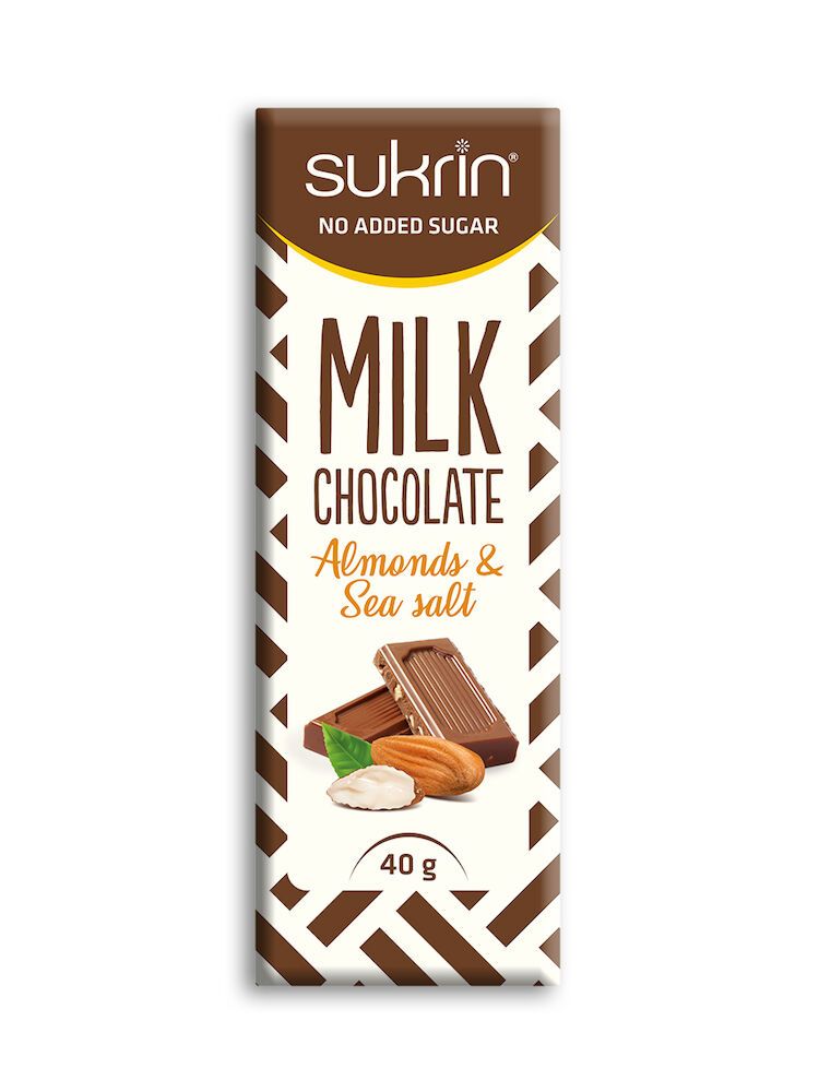 Sukrin Sjokolade Mandler   Havsalt 40 g