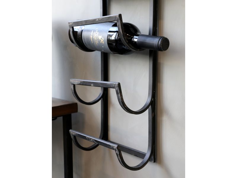 Chic Antique Weinregal Für 6 Flaschen, Schwarz Weinlagerung