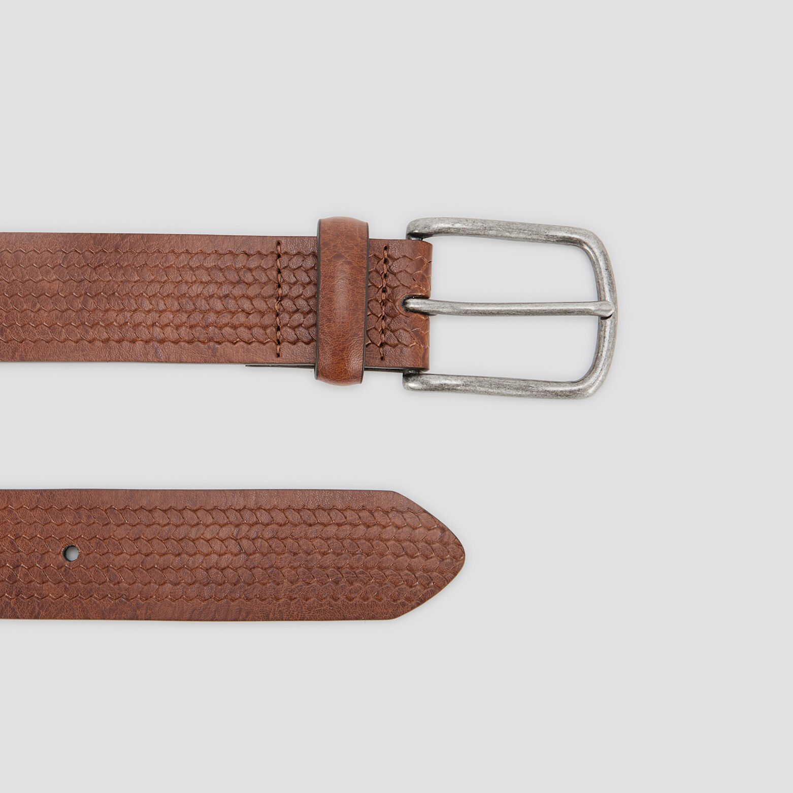 Ceinture fantaisie à boucle Marron