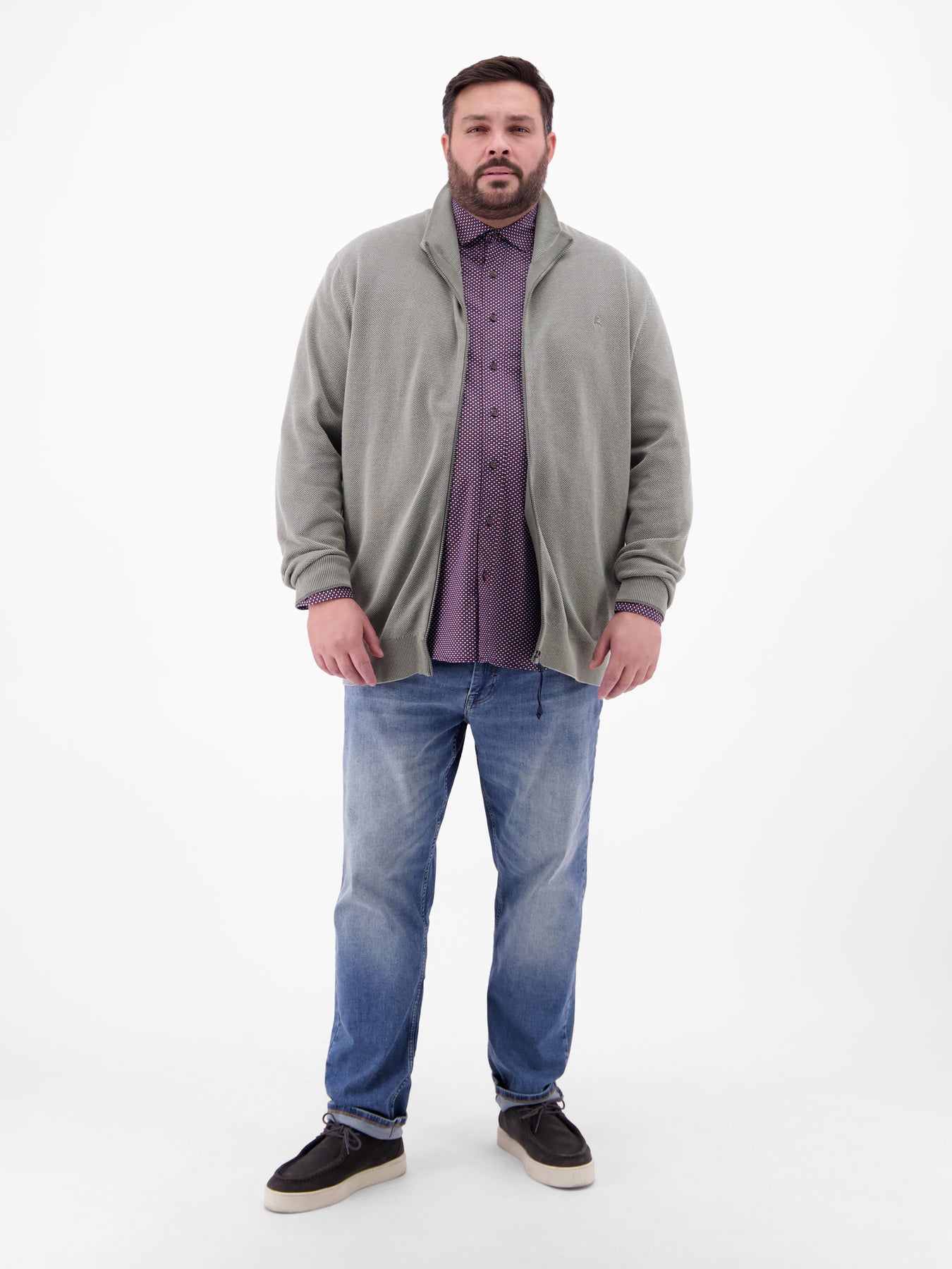 Strickjacke in sportiver 2-Tone-Optik