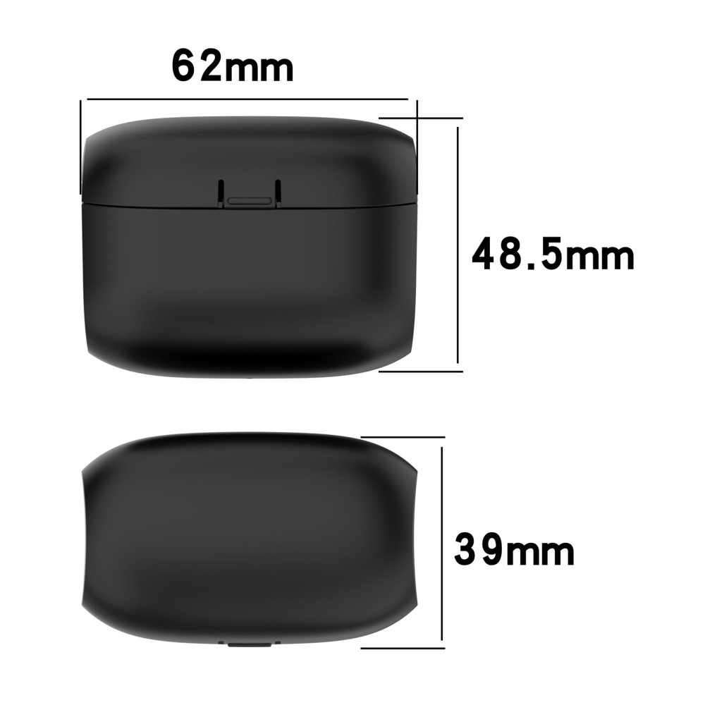 Ladecase (600mAh) mit Micro USB Ladekabel für Jabra Elite 65t Kopfhörer - Schwarz