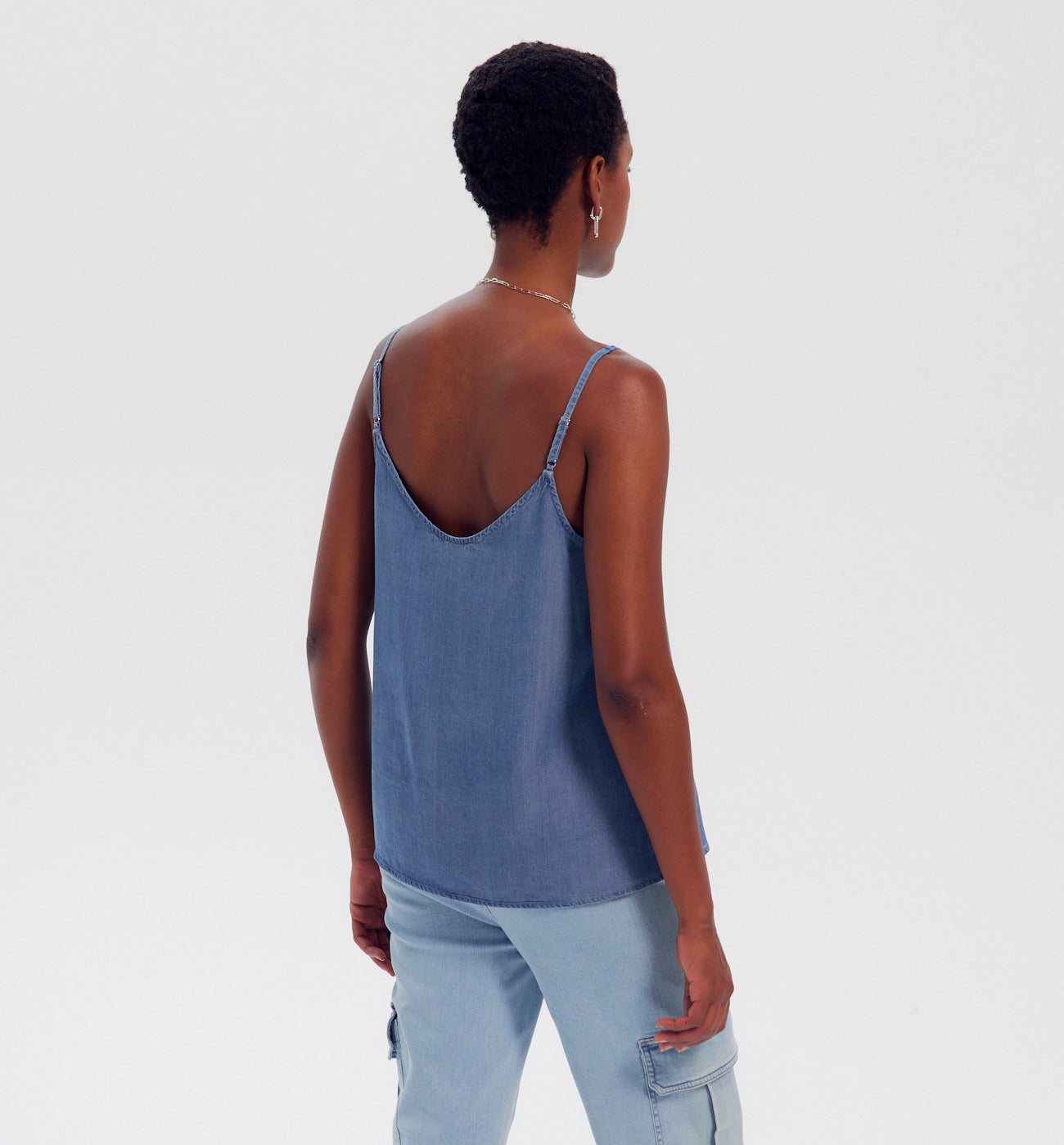 Top en lyocell Femme - Jean moyen