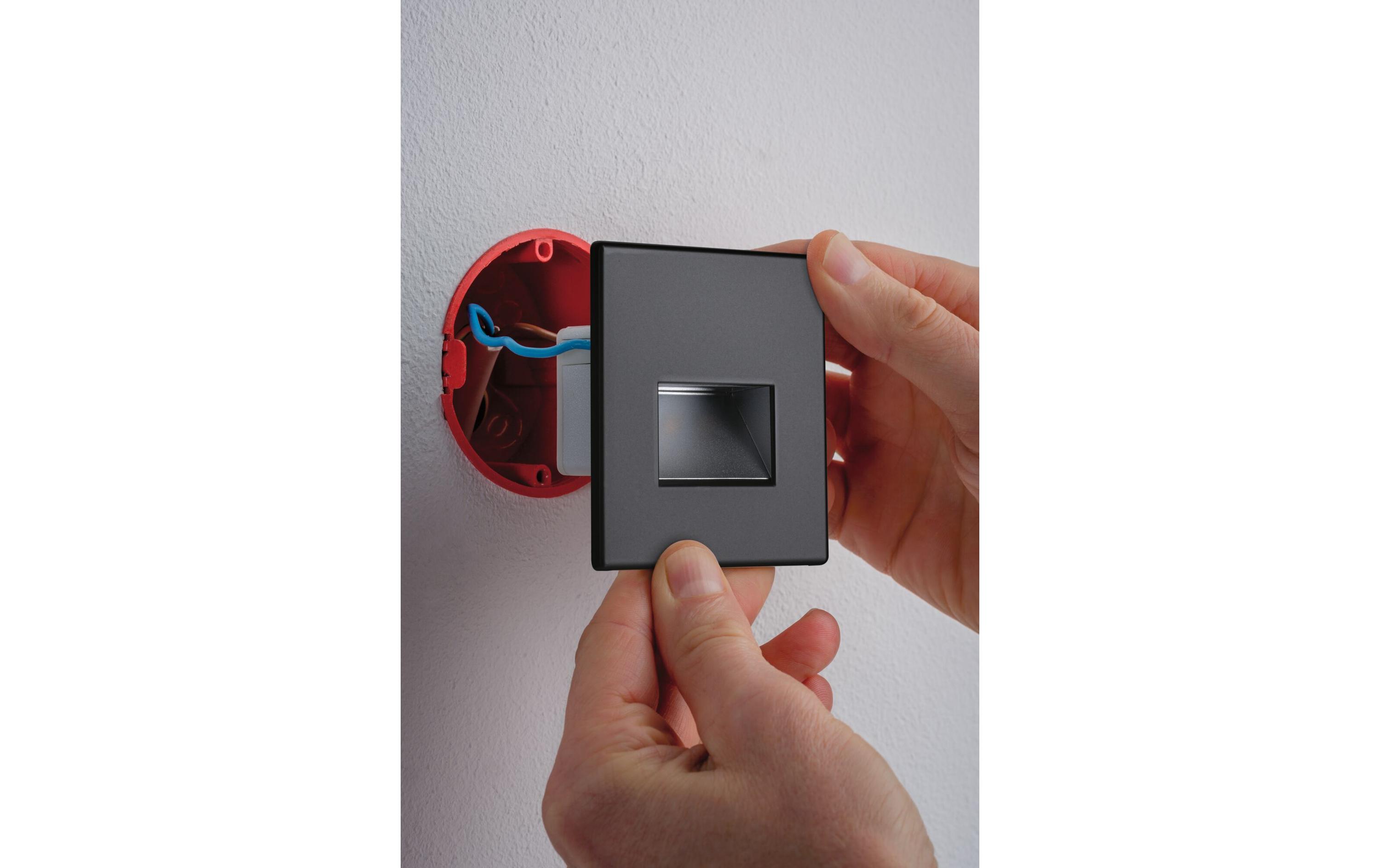 Wandeinbauleuchte LED Edge Quadro, 1.2W, 2700K, SchwarzEinbauleuchte