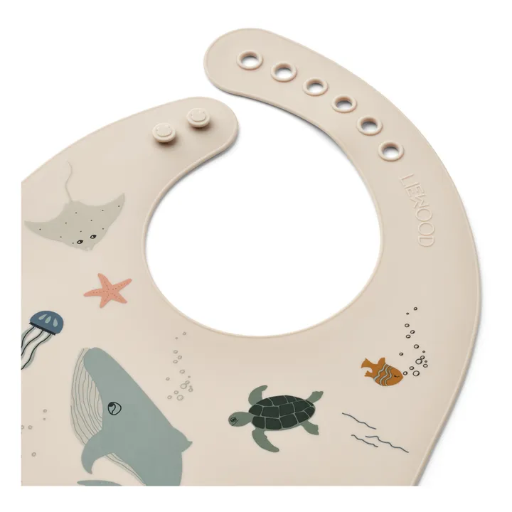 Liewood Bavoirs Tilda en silicone - Set de 2 | Sea creature/Sandy