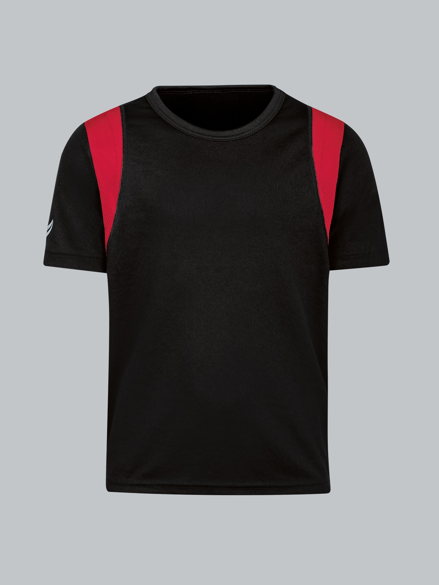 Sport T-Shirt mit Netzeinsätzen Schwarz