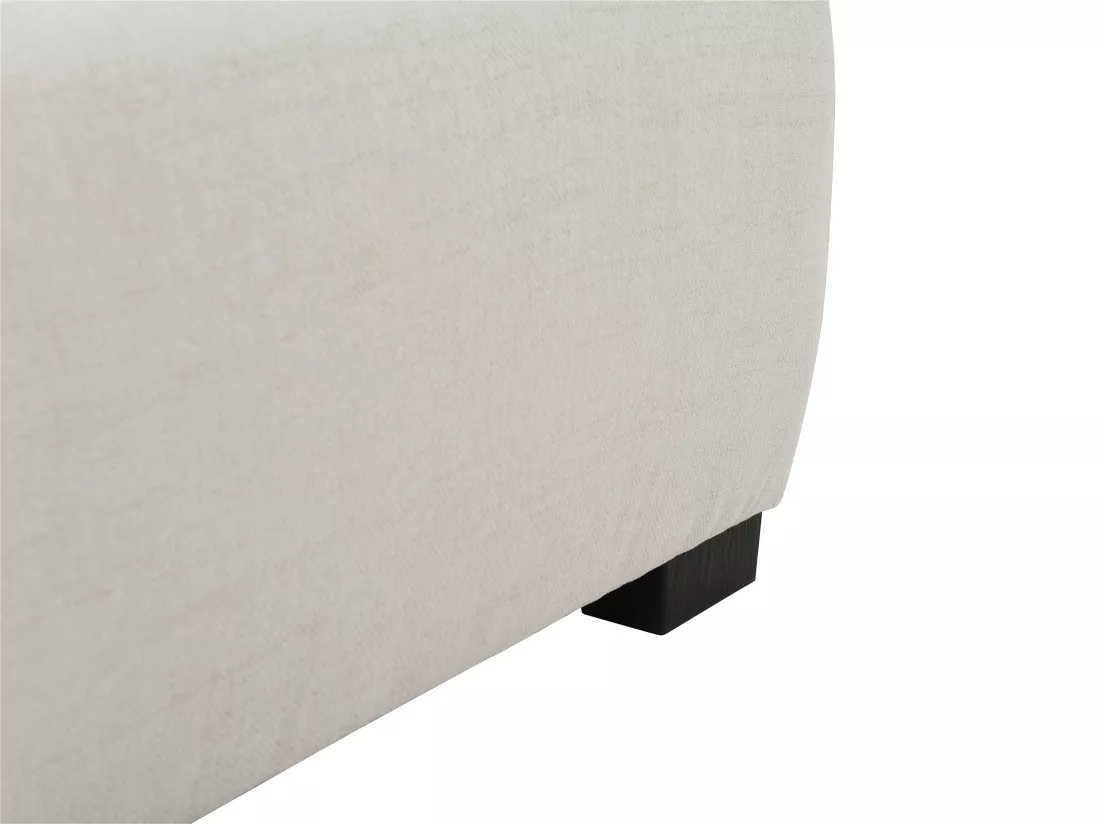 Canapé d'angle panoramique convertible en tissu beige LADAZIA II