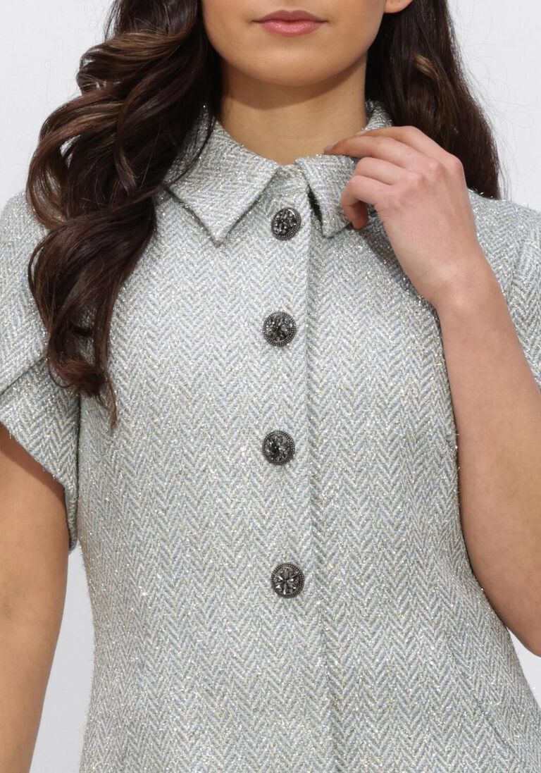 lichtblauwe bruuns bazaar mini jurk conebbzendia dress
