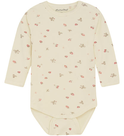 Minymo Body l/ä - Viskose - Strawberry Ice m. Erdbeere