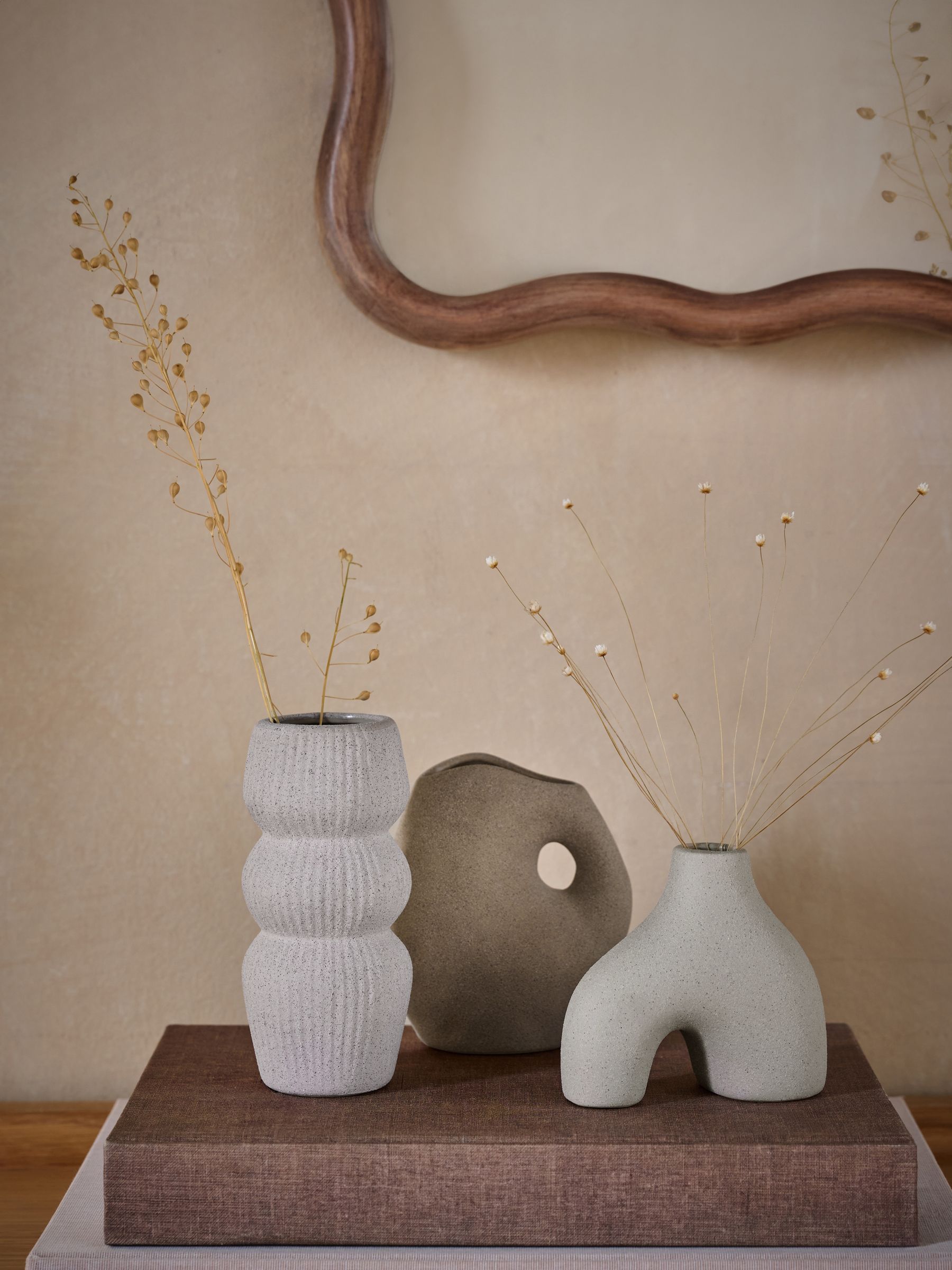 Set of 3 Mini Scandi Ceramic Vases