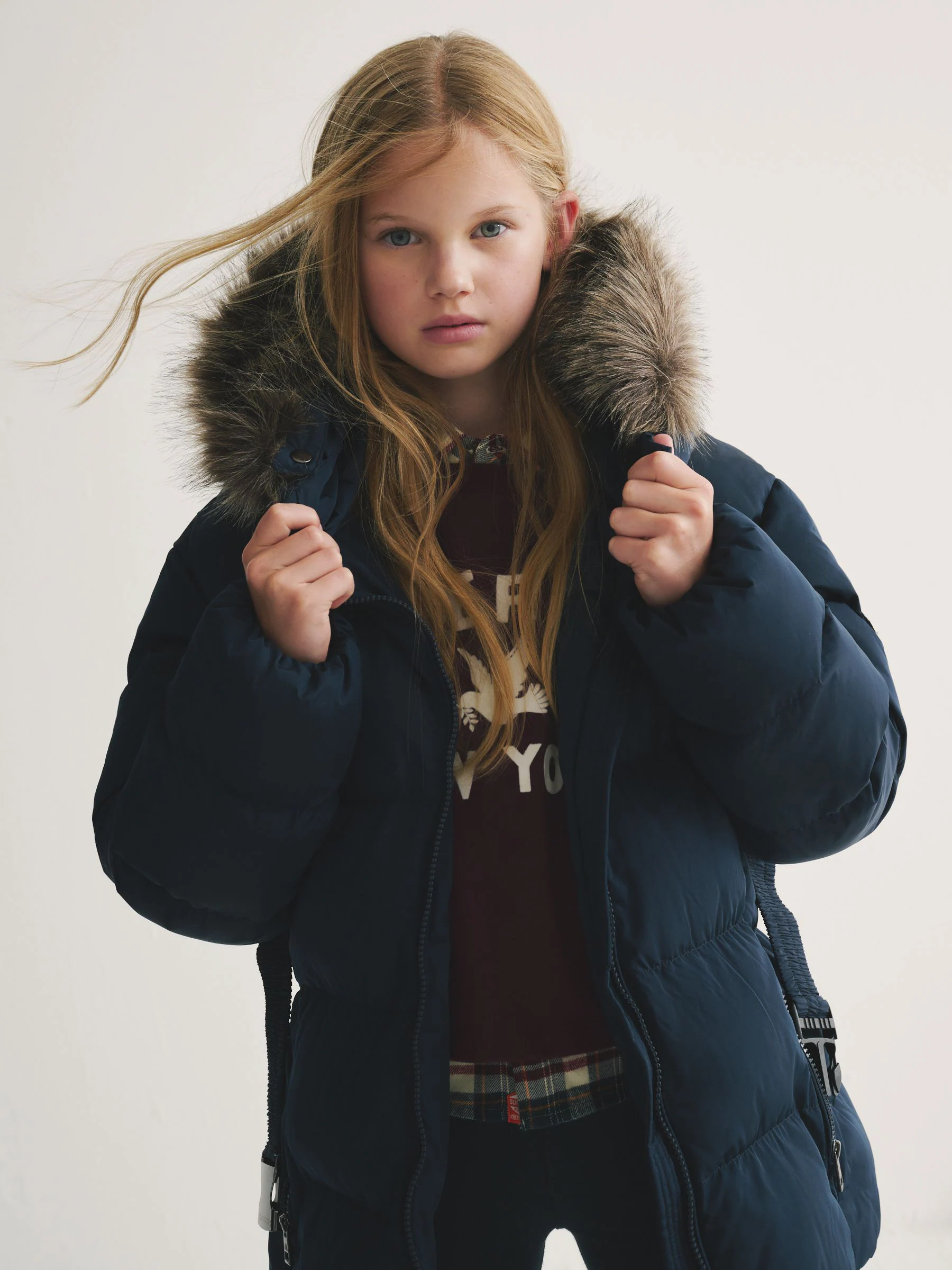 Marineblauw - Superdry Belted Puffer Coat