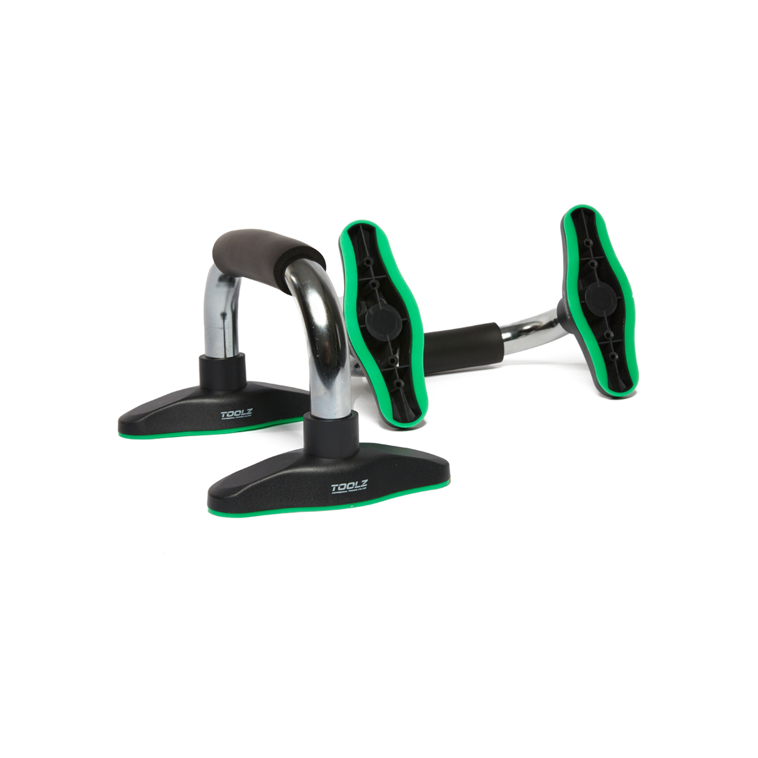 TOOLZ Chrome Push Up Grips Poignées Pour Pompes - Noir