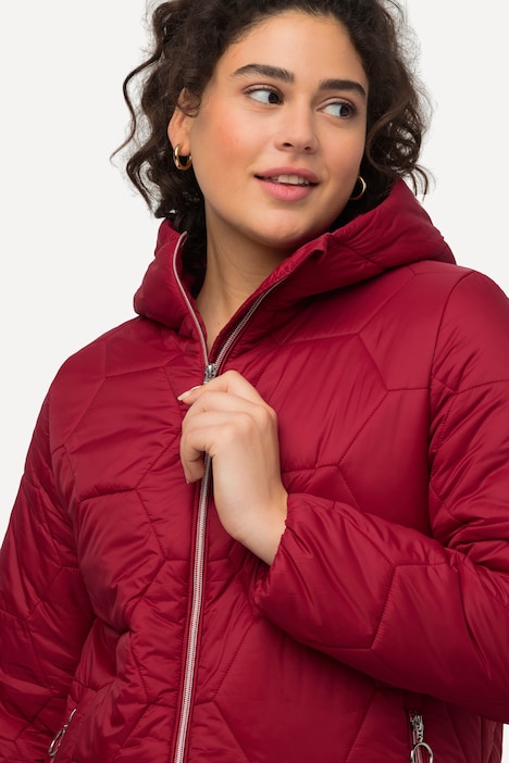 HYPRAR Steppjacke, seitliche Druckknöpfe, 2-Wege-Zipper