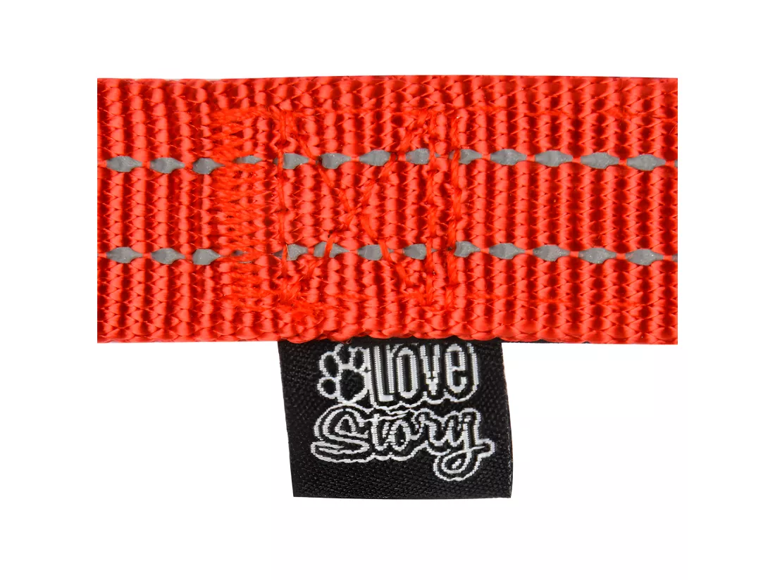 Harnais réglable en polyester avec coutures réfléchissantes - Rouge - L 70 à 90 cm