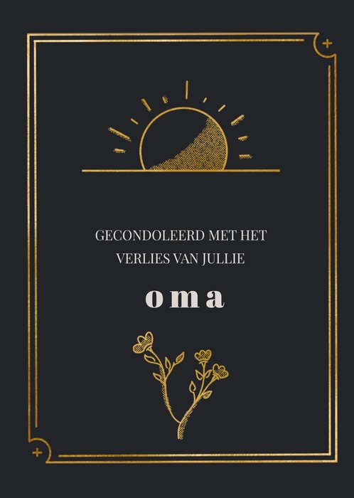 Greetz | Condoleancekaart | Gecondoleerd met jullie oma