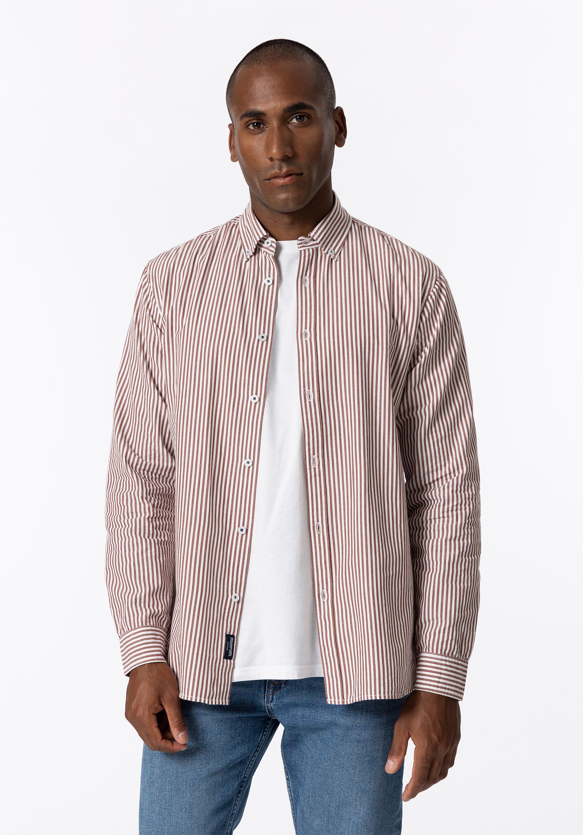 Camisa de Popelina às Riscas