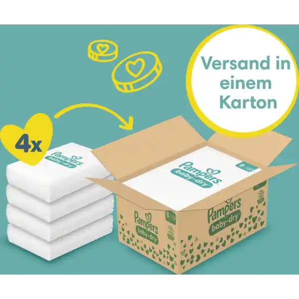 Baby Dry Windeln Gr.8 (17+kg)  Monatsbox