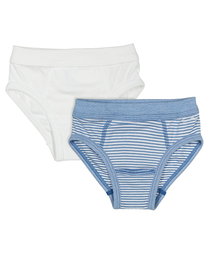 Unterhose COMFY 2er-Pack in weiß/hellblau