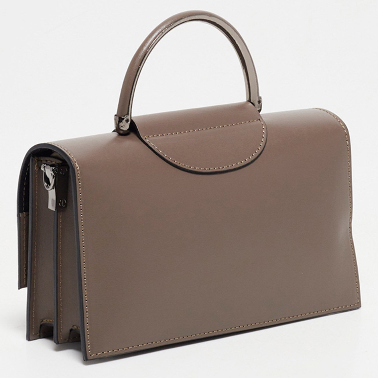 Christian Laurier Sac à main en Cuir Milo taupe  - 22x15x8 cm