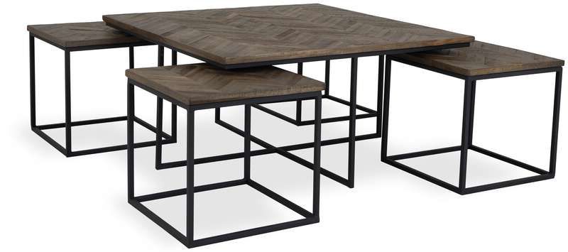 Salontafelset Via B90 x D90 x H45 cm