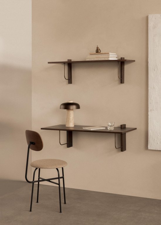 Audo Copenhagen Corbel wandplank 100x30 donker eiken