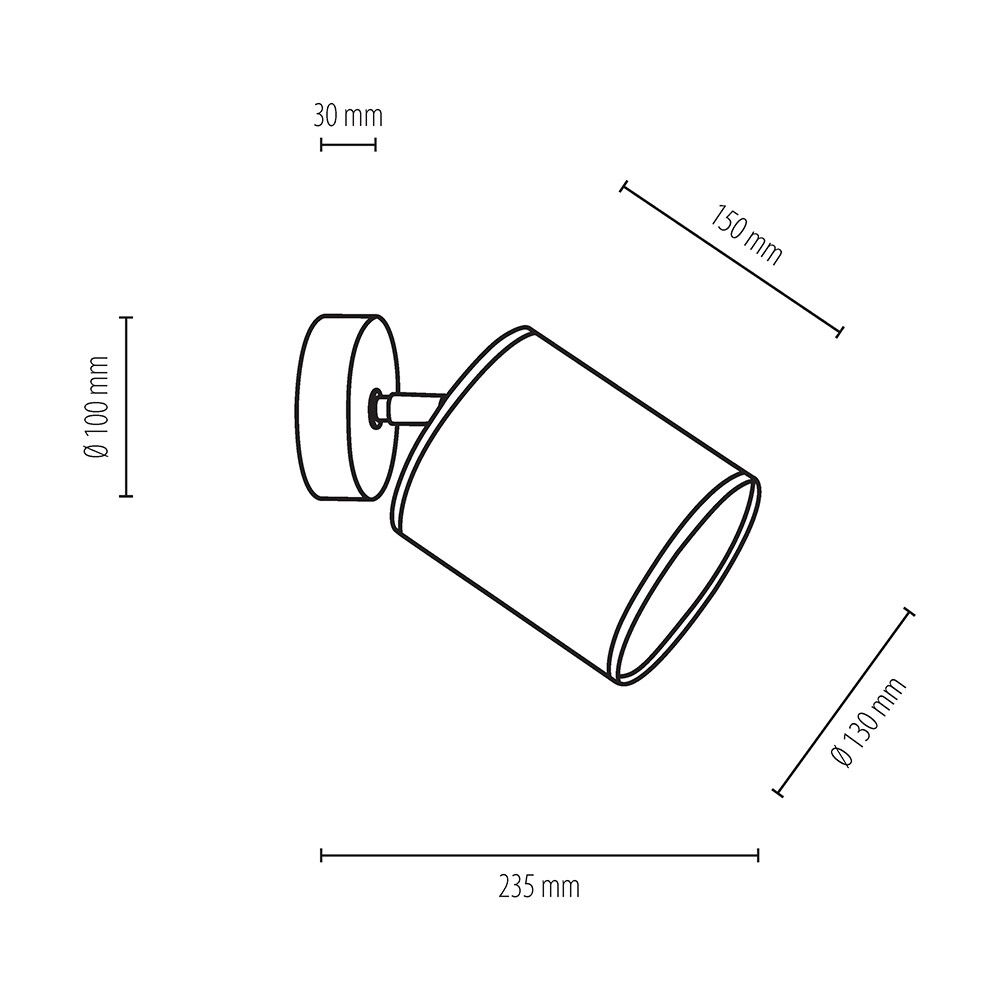VEGGLAMPE BRITOP APRILLIA 2XE27 25W OLJET EIK