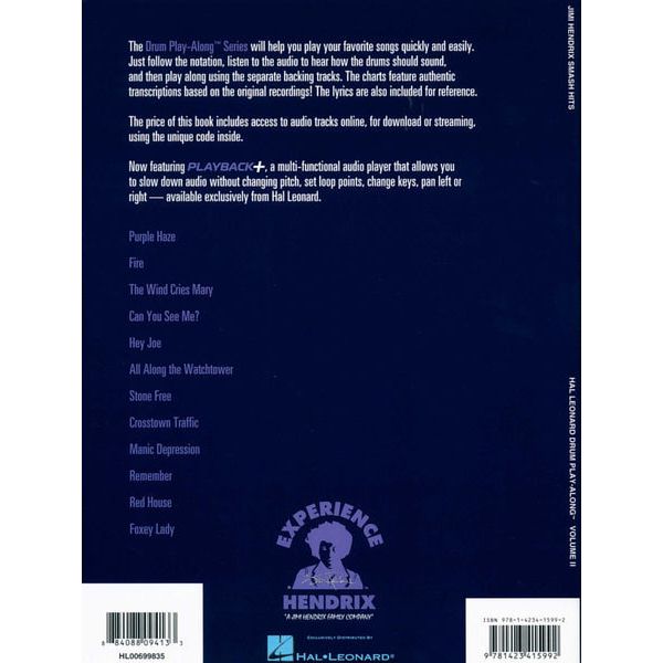 Hal Leonard Drum Play-Along Jimi Hendrix